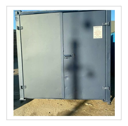 10ft by 8ft used storage container in grey