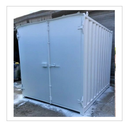 10ft by 8ft used anti vandal storage container in white