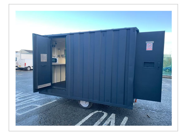 14ft anti vandal groundhog welfare unit in navy blue