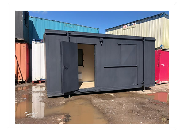 20ft by 8ft anti vandal office in grey