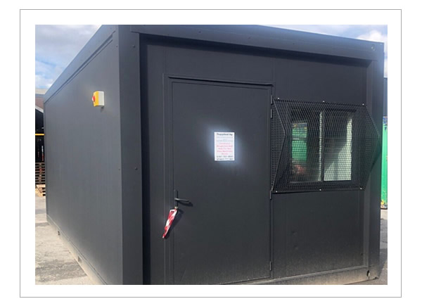20ft by 8ft dark open office document store container
