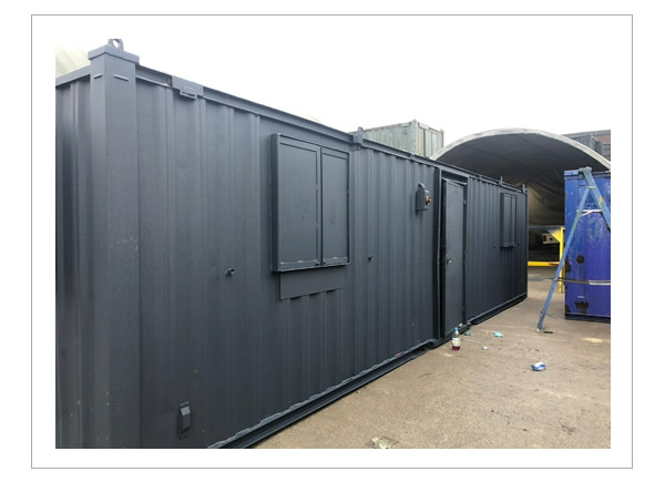 30ft by 10ft anti vandal open plan office container