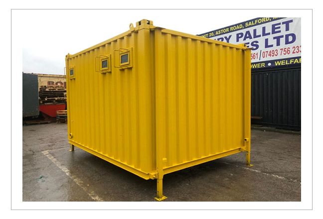 portable anti vandal toilet block in yellow